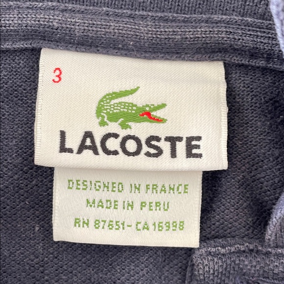 LACOSTE Navy Polo Button Down Short Sleeve Shirt Small - Picture 4 of 16